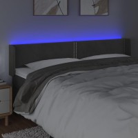 vidaXL LED Headboard Dark Gray 72