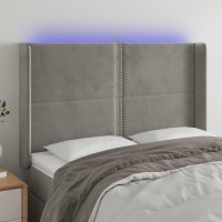 vidaXL LED Headboard Light Gray 57.9