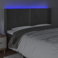 vidaXL LED Headboard Dark Gray 64.2