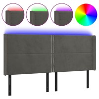 vidaXL LED Headboard Dark Gray 79.9