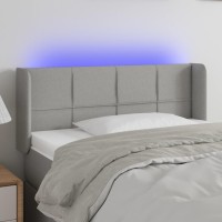 vidaXL LED Headboard Light Gray 40.6