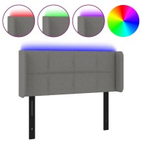 vidaXL LED Headboard Dark Gray 40.6