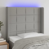 vidaXL LED Headboard Light Gray 40.6