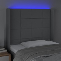 vidaXL LED Headboard Light Gray 40.6