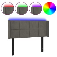 vidaXL LED Headboard Dark Gray 40.6