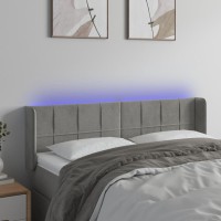 vidaXL LED Headboard Light Gray 57.9