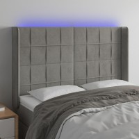 vidaXL LED Headboard Light Gray 57.9