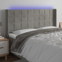 vidaXL LED Headboard Light Gray 72