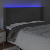 vidaXL LED Headboard Dark Gray 72