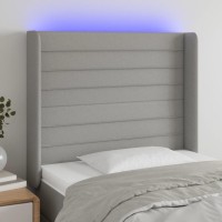 vidaXL LED Headboard Light Gray 40.6