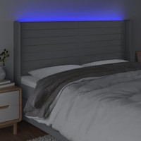 vidaXL LED Headboard Light Gray 64.2