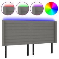 vidaXL LED Headboard Dark Gray 64.2