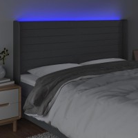 vidaXL LED Headboard Dark Gray 79.9