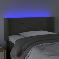 vidaXL LED Headboard Dark Gray 40.6