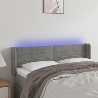 vidaXL LED Headboard Light Gray 57.9