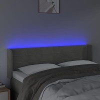 vidaXL LED Headboard Light Gray 57.9