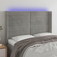 vidaXL LED Headboard Light Gray 57.9