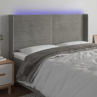 vidaXL LED Headboard Light Gray 72