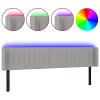 vidaXL LED Headboard Light Gray 64.2