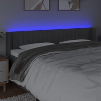 vidaXL LED Headboard Dark Gray 64.2