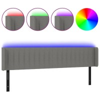 vidaXL LED Headboard Dark Gray 79.9