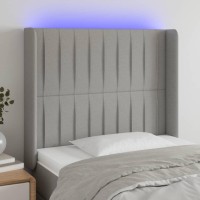 vidaXL LED Headboard Light Gray 40.6