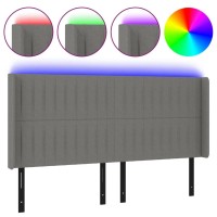 vidaXL LED Headboard Dark Gray 79.9