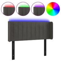 vidaXL LED Headboard Dark Gray 40.6