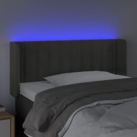 vidaXL LED Headboard Dark Gray 40.6