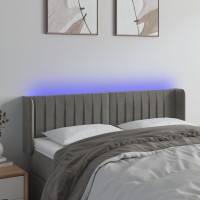 vidaXL LED Headboard Light Gray 57.9