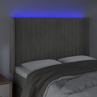 vidaXL LED Headboard Light Gray 57.9