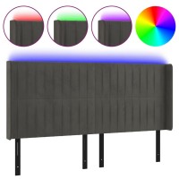 vidaXL LED Headboard Dark Gray 72