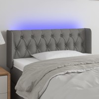 vidaXL LED Headboard Dark Gray 40.6