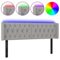 vidaXL LED Headboard Light Gray 57.9