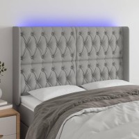 vidaXL LED Headboard Light Gray 57.9