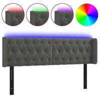 vidaXL LED Headboard Dark Gray 57.9