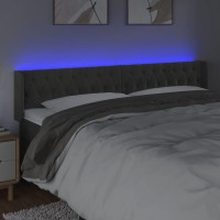 vidaXL LED Headboard Dark Gray 64.2