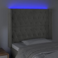 vidaXL LED Headboard Light Gray 40.6