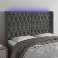 vidaXL LED Headboard Dark Gray 57.9