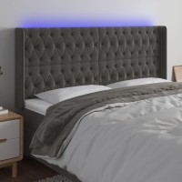 vidaXL LED Headboard Dark Gray 79.9