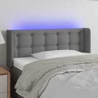 vidaXL LED Headboard Dark Gray 40.6