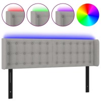 vidaXL LED Headboard Light Gray 57.9