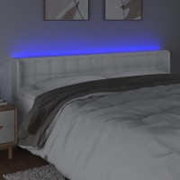 vidaXL LED Headboard White 64.2