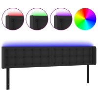 vidaXL LED Headboard Black 79.9