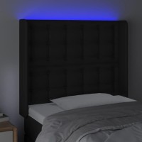 vidaXL LED Headboard Black 40.6