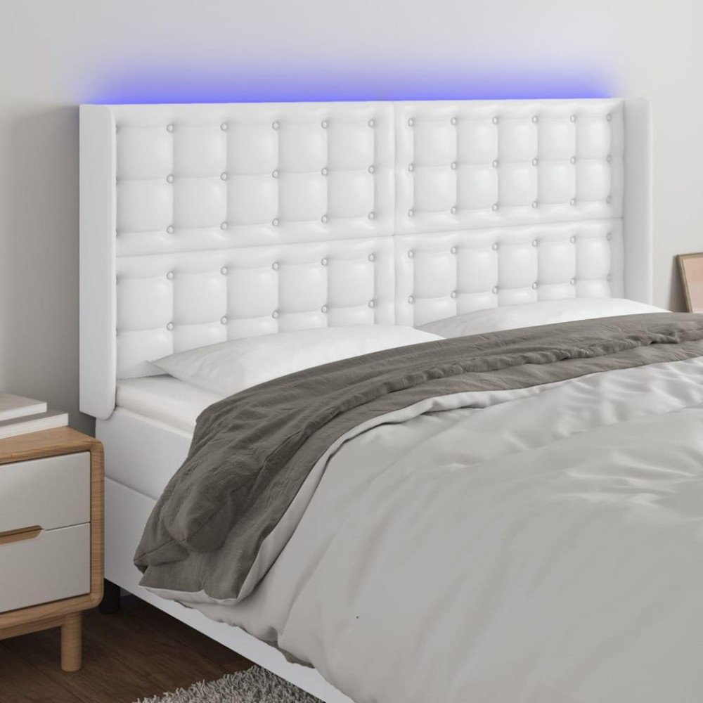 vidaXL LED Headboard White 64.2