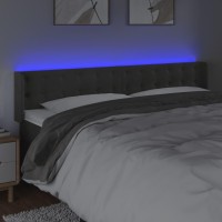 vidaXL LED Headboard Dark Gray 79.9