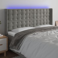 vidaXL LED Headboard Light Gray 79.9