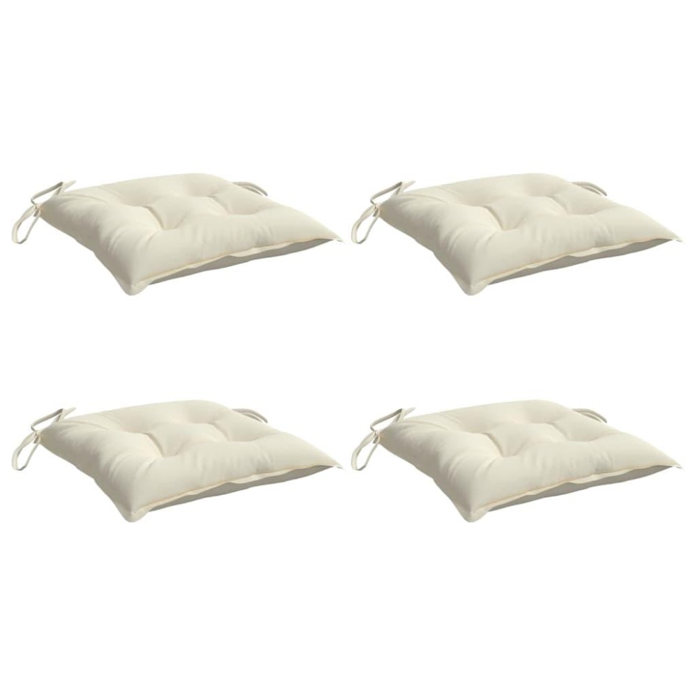 vidaXL Chair Cushions 4 pcs Cream White 19.7