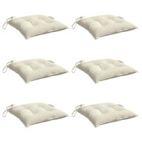 vidaXL Chair Cushions 6 pcs Cream White 19.7